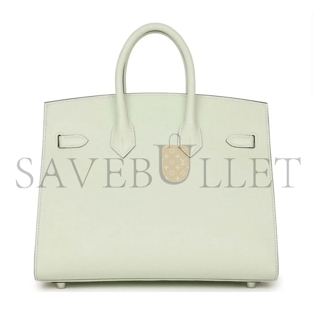 H**mes birkin 25 swift leather bubble green silver buckle bag h049362ck01 (25*20*13cm)
